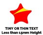 Example of Tiny and Thin Text